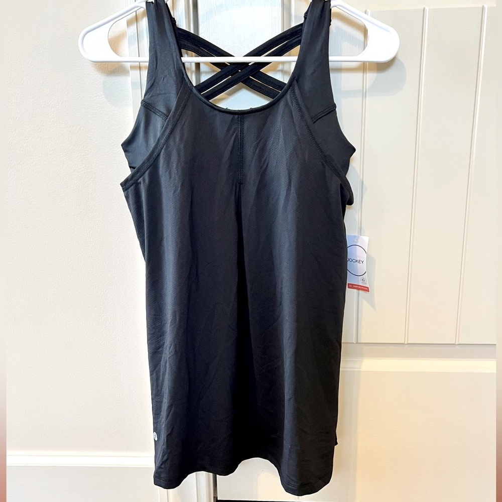 NWT Jockey 2 in 1 Layered Crossback Tank - Size Small